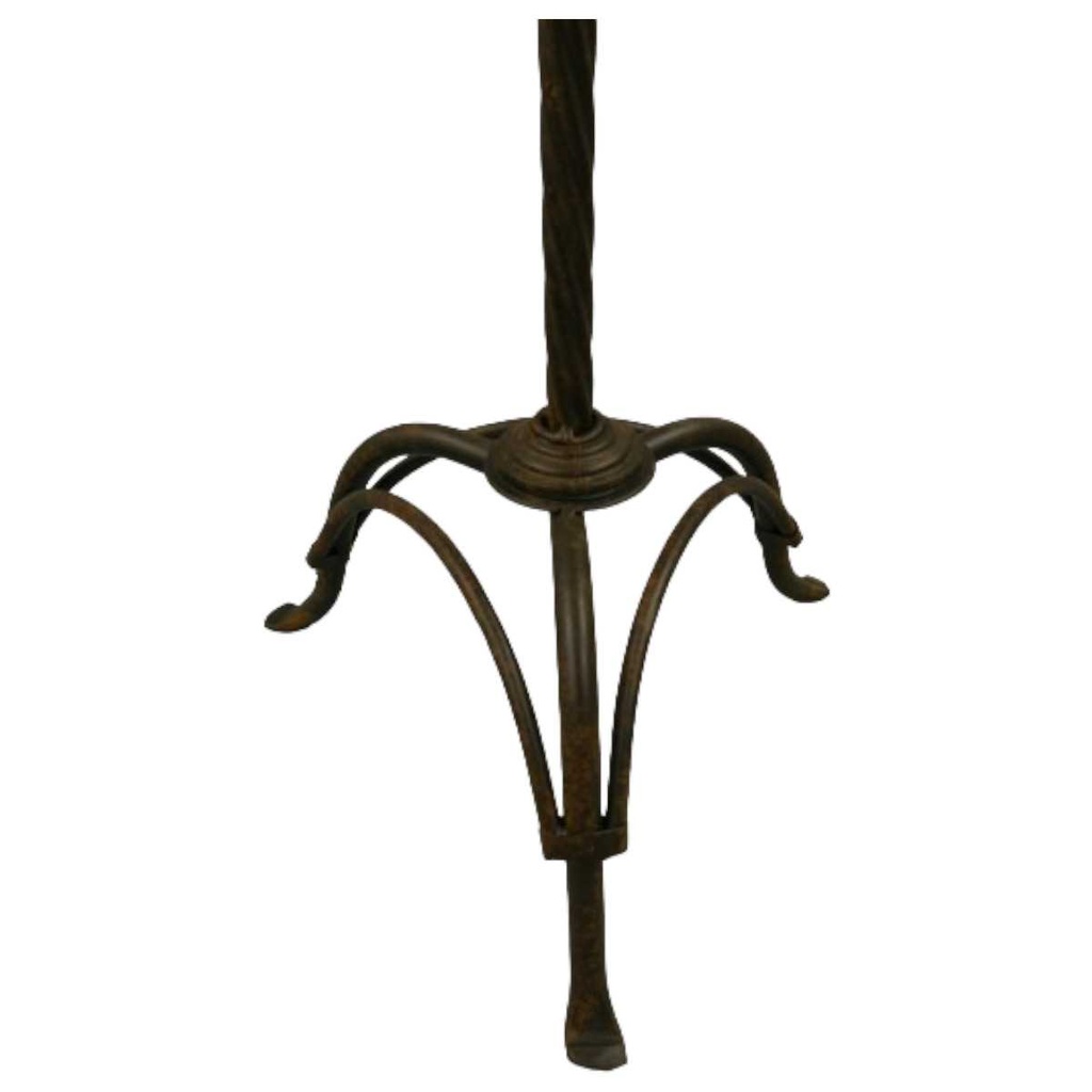 [LA-41537] Tisch Rund Antik-Stil Grün Farbig Eisen H 70-D 40 cm Bild 2