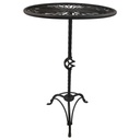 [LA-41538] Tisch Rund Antik-Stil Schwarz Eisen H 70-D 40 cm Bild 2