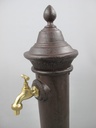 [LA-41572] Zapfsäule Rund Alu. rustikal braun Messing Hahn H 75 cm Bild 3