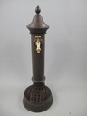 [LA-41572] Zapfsäule Rund Alu. rustikal braun Messing Hahn H 75 cm Bild 4