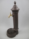 [LA-41572] Zapfsäule Rund Alu. rustikal braun Messing Hahn H 75 cm Bild 5