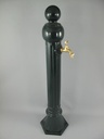 [LA-41573] Zapfsäule Rund Alu. grün Messing Hahn H 97x23 cm Bild 2