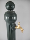 [LA-41573] Zapfsäule Rund Alu. grün Messing Hahn H 97x23 cm Bild 3