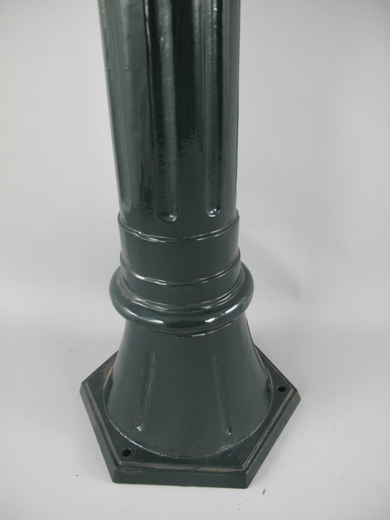 [LA-41573] Zapfsäule Rund Alu. grün Messing Hahn H 97x23 cm Bild 4