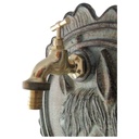 [LA-41577] Wandbrunnen Wassersäule Gartenbrunnen Zapfstelle Gusseisen farbig Terrasse Bild 2