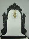 [LA-41589] Wandbrunnen Wassersäule Gartenbrunnen Zapfstelle Gusseisen Grün-weiß Terrasse Bild 3