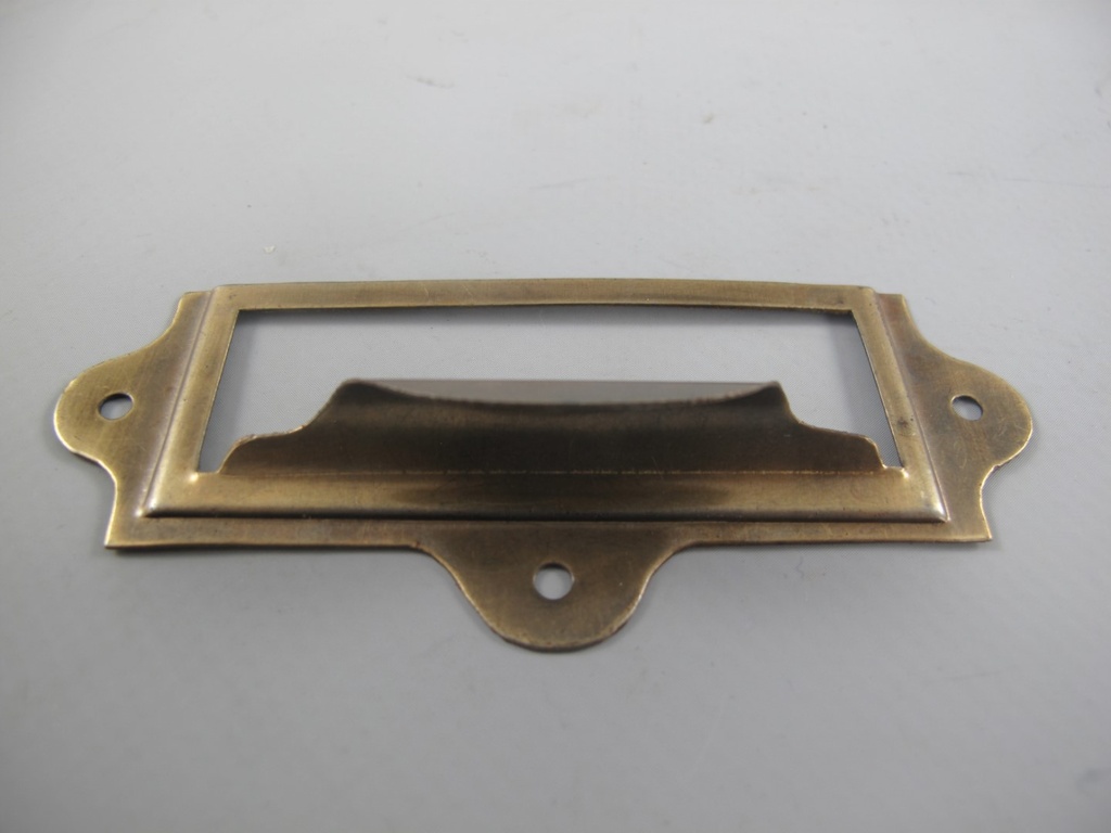 [LA-42345] Etiketrahmen/Griff Messing brüniert L 90x40mm Bild 3