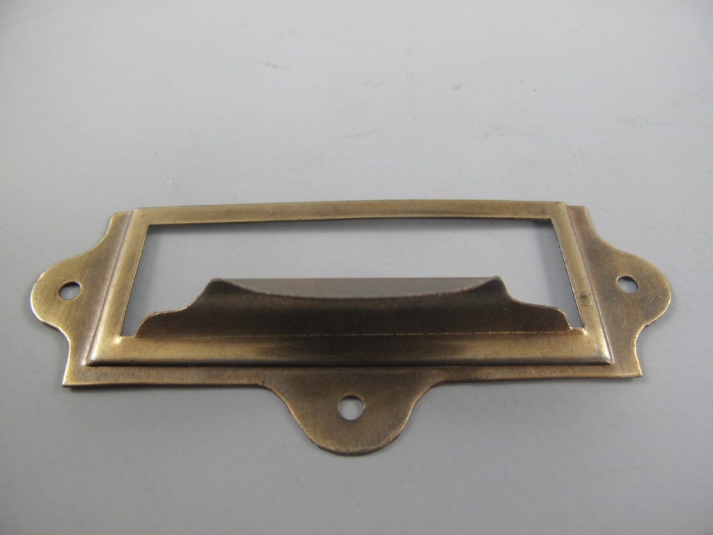 [LA-42345] Etiketrahmen/Griff Messing brüniert L 90x40mm Bild 4