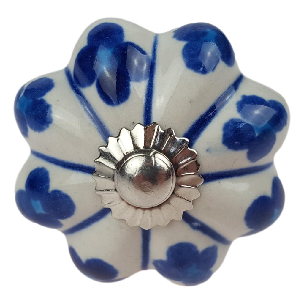 [LA-42432] Porzellanknopf Porzellan Möbelgriff Schubladengriff Möbelknauf blau D 35mm Bild 2