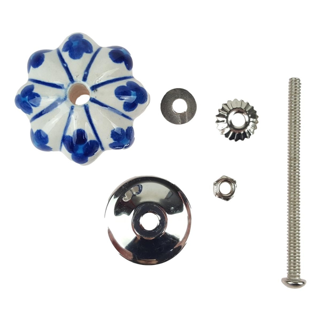 [LA-42432] Porzellanknopf Porzellan Möbelgriff Schubladengriff Möbelknauf blau D 35mm Bild 5