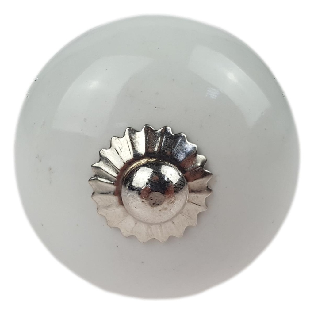 [LA-42439] Porzellanknopf Möbelgriff Schubladengriff Möbelknauf weiß Porzellan glatt Bild 2