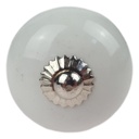[LA-42439] Porzellanknopf Möbelgriff Schubladengriff Möbelknauf weiß Porzellan glatt Bild 2