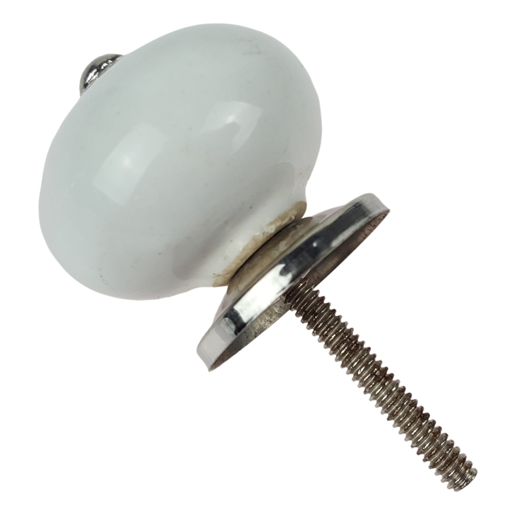 [LA-42439] Porzellanknopf Möbelgriff Schubladengriff Möbelknauf weiß Porzellan glatt Bild 3