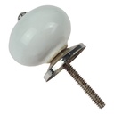 [LA-42439] Porzellanknopf Möbelgriff Schubladengriff Möbelknauf weiß Porzellan glatt Bild 3