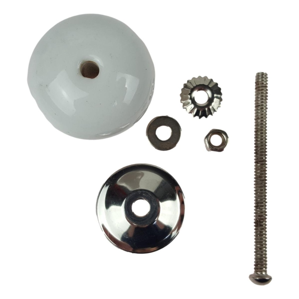 [LA-42439] Porzellanknopf Möbelgriff Schubladengriff Möbelknauf weiß Porzellan glatt Bild 5