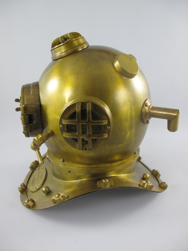 [LA-42770] Taucherhelm Messing Brüniert H 47x50 cm Bild 4