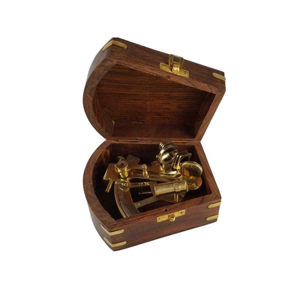 [LA-42775] Sextant Maritim Nautik Deko Zubehör Messing Bild 4