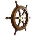 [LA-42793] Holz Steuerrad Schiffssteuerrad Schiffsrad Messing/Holz D 30 cm Bild 2