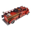 [LA-43307] Blechmodell Blechauto Modellauto Feuerwehrwagen Feuerwehrauto Antik-Stil Eisen rot L 51,1 cm Bild 5