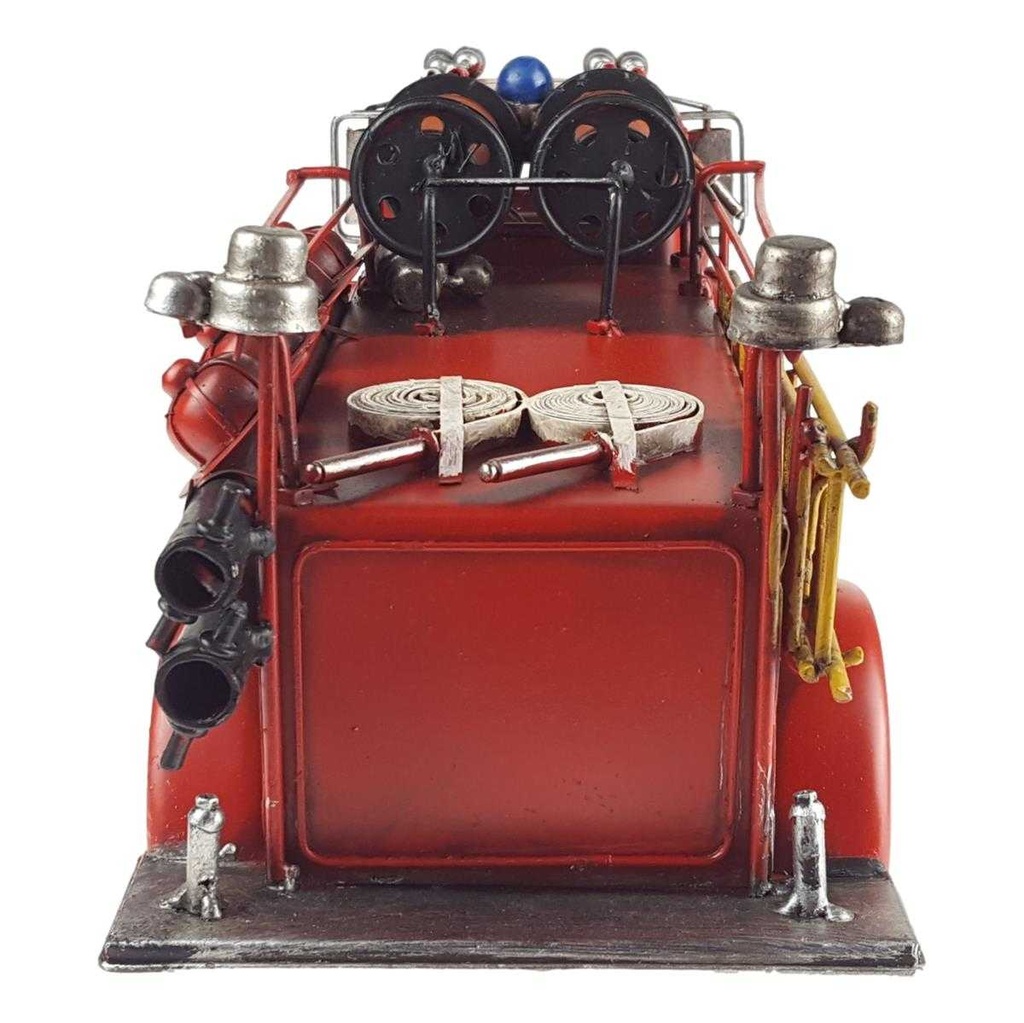 [LA-43307] Blechmodell Blechauto Modellauto Feuerwehrwagen Feuerwehrauto Antik-Stil Eisen rot L 51,1 cm Bild 6
