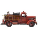 [LA-43309] Blechmodell Blechauto Modellauto Feuerwehrwagen Feuerwehrauto Antik-Stil Eisen rot L 41,7 cm Bild 4