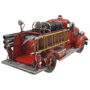 [LA-43309] Blechmodell Blechauto Modellauto Feuerwehrwagen Feuerwehrauto Antik-Stil Eisen rot L 41,7 cm Bild 5