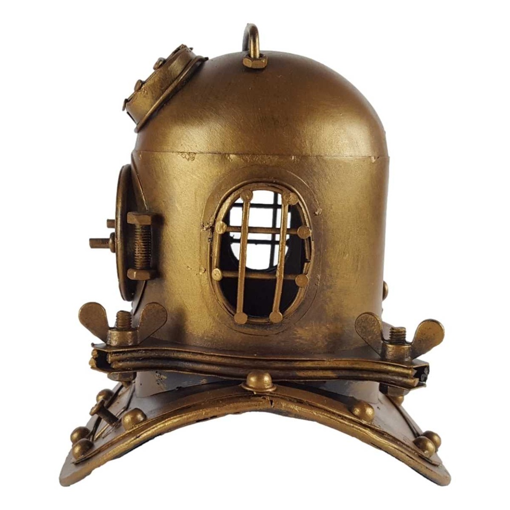 [LA-43329] Blechmodell Eisen Taucherhelm H 17,8 B 15,3 L 16,7 cm Bild 3