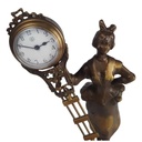 [LA-43483] Mysterieuse Messing Schwingpendeluhr Tischuhr Figur Skulptur Frau Bild 3