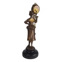 [LA-43483] Mysterieuse Messing Schwingpendeluhr Tischuhr Figur Skulptur Frau Bild 6