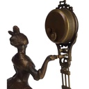[LA-43483] Mysterieuse Messing Schwingpendeluhr Tischuhr Figur Skulptur Frau Bild 8