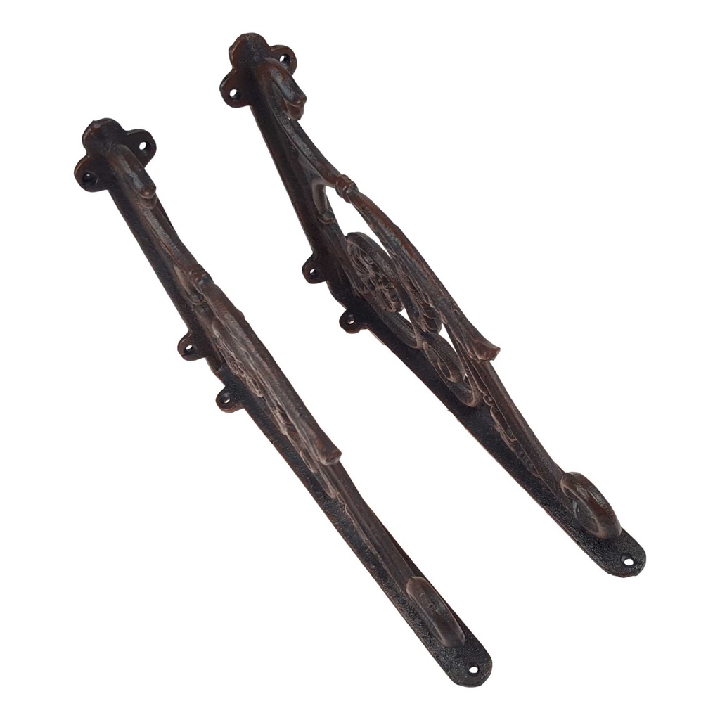 [LA-43933] Wand Halterung Regalhalter Regalträger Eckwinkel #43933 2er Set Gusseisen Bild 5