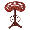 [LA-44122] Barhocker Barstuhl Traktorsitz Rot H 78 cm Gusseisen Bild 2
