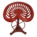 [LA-44122] Barhocker Barstuhl Traktorsitz Rot H 78 cm Gusseisen Bild 3