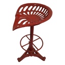 [LA-44122] Barhocker Barstuhl Traktorsitz Rot H 78 cm Gusseisen Bild 5