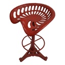 [LA-44122] Barhocker Barstuhl Traktorsitz Rot H 78 cm Gusseisen Bild 6