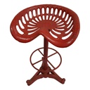 [LA-44122] Barhocker Barstuhl Traktorsitz Rot H 78 cm Gusseisen Bild 7