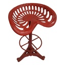 [LA-44122] Barhocker Barstuhl Traktorsitz Rot H 78 cm Gusseisen Bild 8