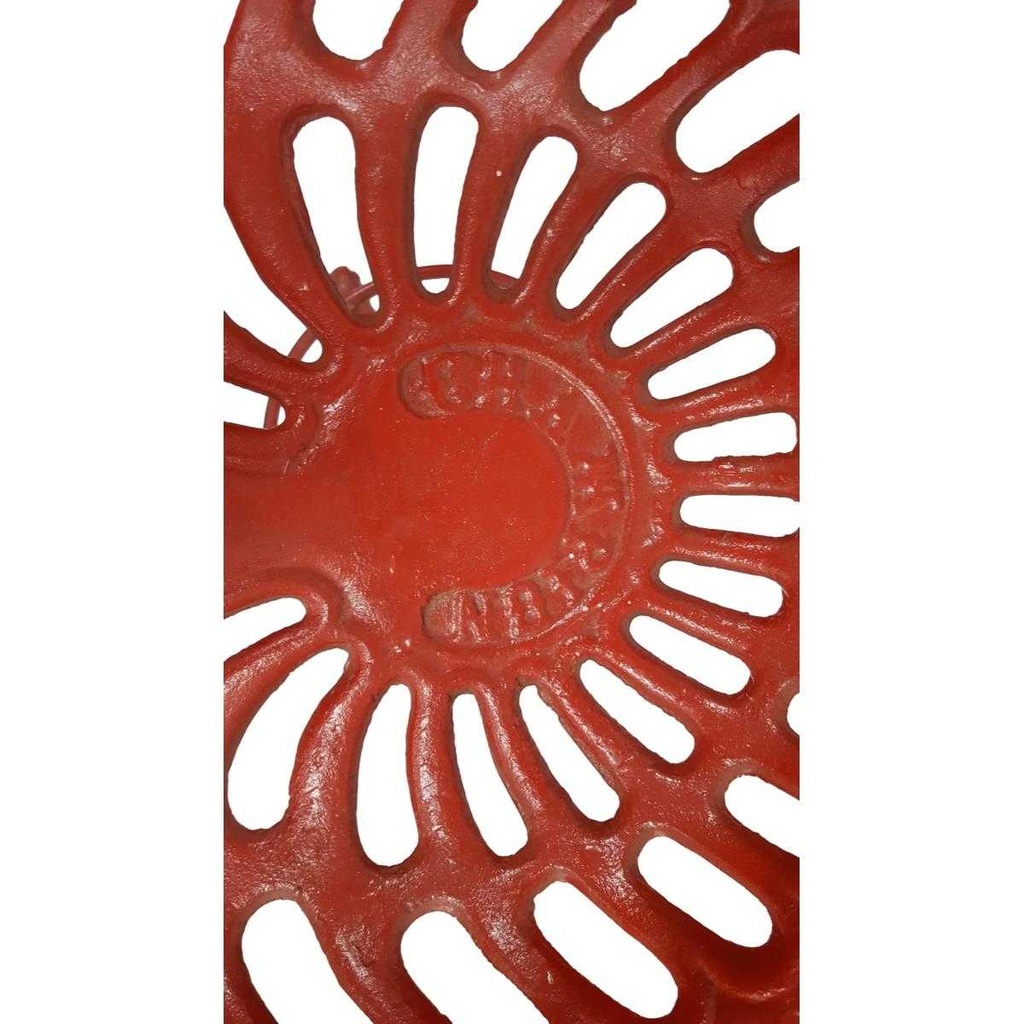 [LA-44122] Barhocker Barstuhl Traktorsitz Rot H 78 cm Gusseisen Bild 9