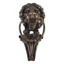 [LA-45773] Wandglocke Türglocke Türklopfer Löwenkopf Gusseisen braun Bronze-Look H 41 cm Bild 2