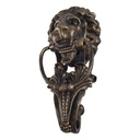[LA-45773] Wandglocke Türglocke Türklopfer Löwenkopf Gusseisen braun Bronze-Look H 41 cm Bild 3