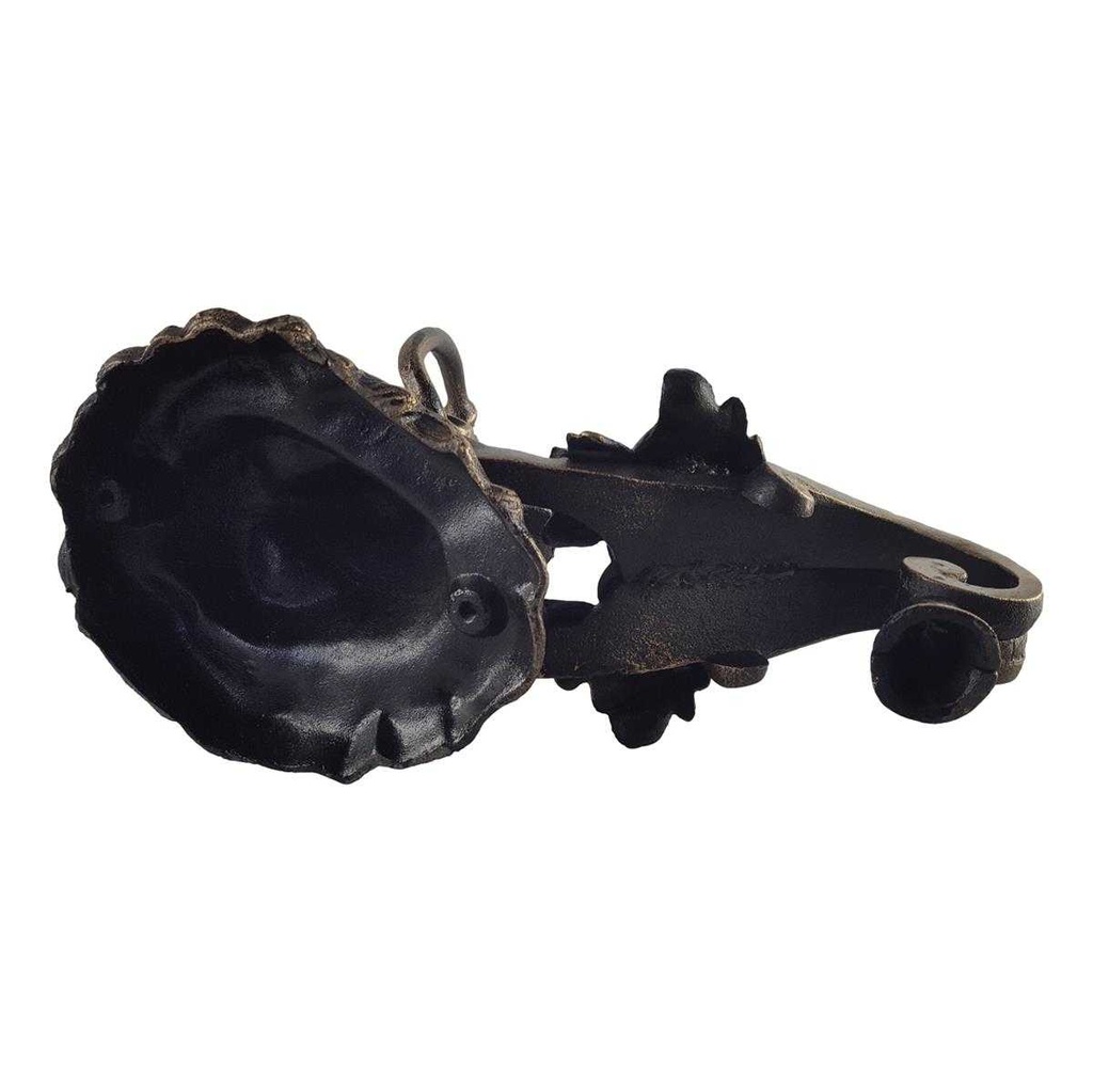 [LA-45773] Wandglocke Türglocke Türklopfer Löwenkopf Gusseisen braun Bronze-Look H 41 cm Bild 7
