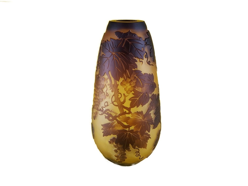 [LA-45985] Vase Kameoglas Cameoglas Weinrebe Bild 2