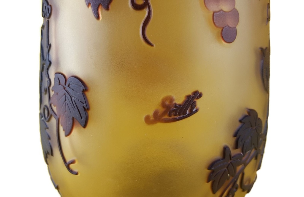 [LA-45985] Vase Kameoglas Cameoglas Weinrebe Bild 10