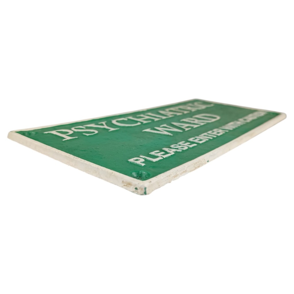 [LA-46173] Wandschild Wandplakette Gusseisen Psychiatric Ward... Bild 2