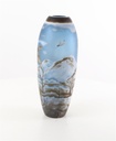 [LA-46369] Vase Cameo Glasvase Motivvase Winterlandschaft Bild 11