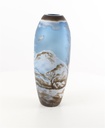 [LA-46369] Vase Cameo Glasvase Motivvase Winterlandschaft Bild 13