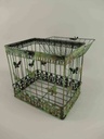 [2120285] 3er Set Vogelkäfig Blumen Pflanz Deko Käfig Eisen eckig Grün Bild 5