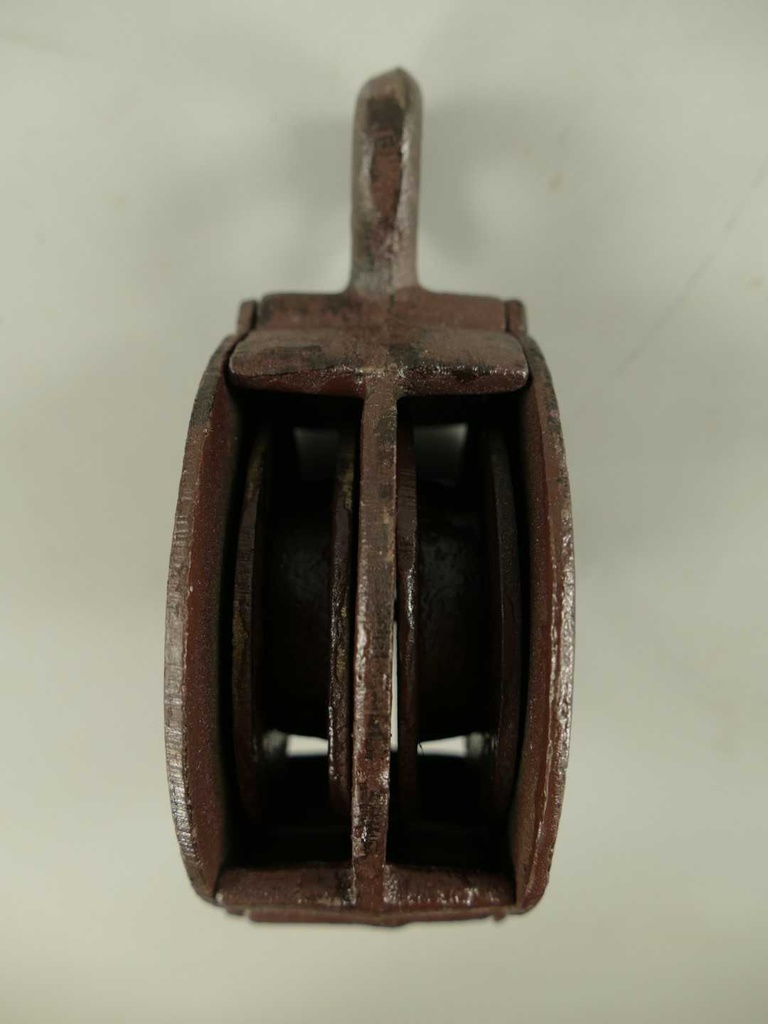 [LA-59935] Umlenkrolle Seilrolle Flaschenzug Riemenscheibe Eisen farbig Bild 3