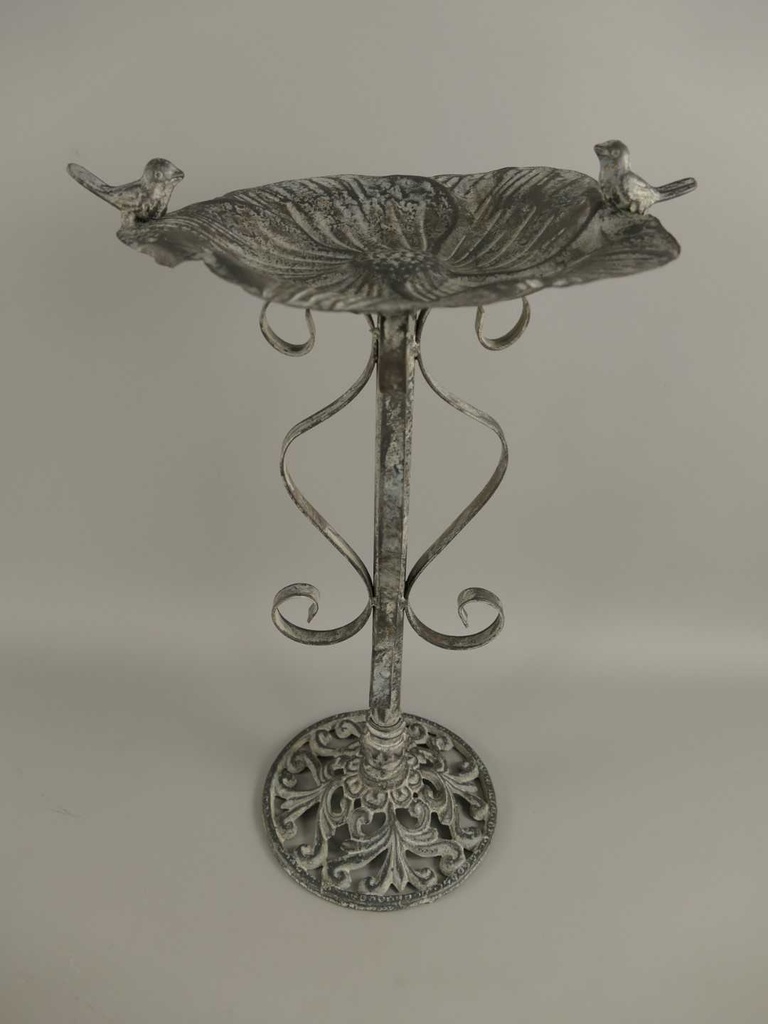[LA-59959] Vogeltränke/Futterstelle Eisen Grau H 45cm Bild 6