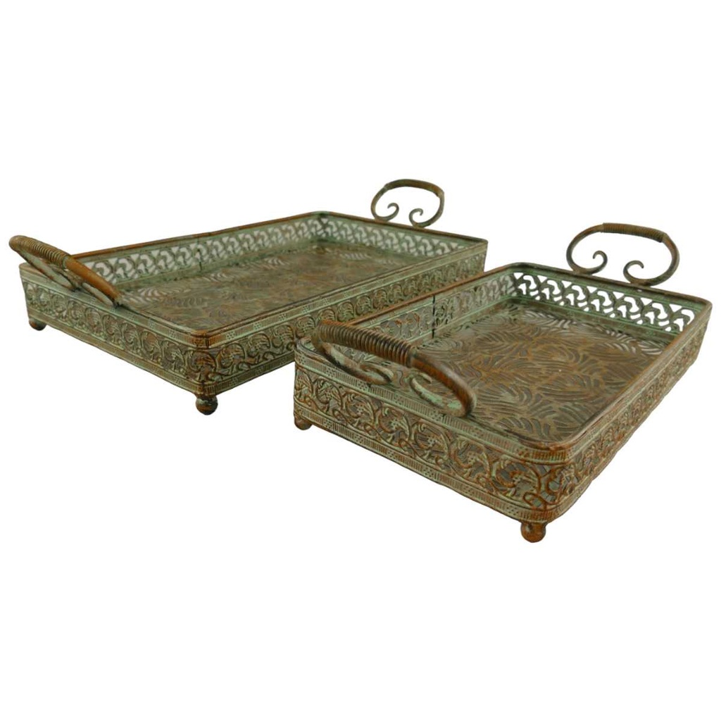 [LA-59960] Tray Eisen Farbig. 2st. L 46/55cm Set! Bild 2